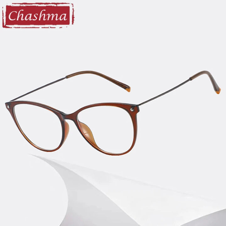 Chashma Ochki Women's Full Rim Cat Eye Ultem Titanium Eyeglasses 882251