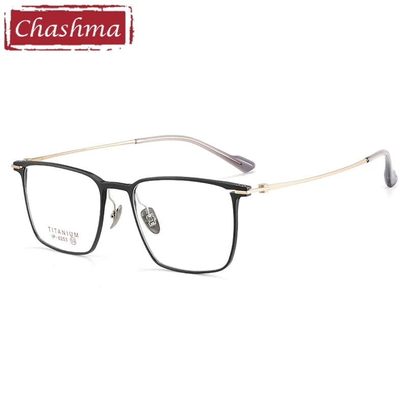 Chashma Ottica Men's Full Rim Square Titanium Eyeglasses 406253