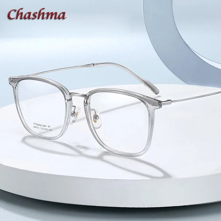 Chashma Ochki Women's Full Rim Square Tr 90 Titanium Eyeglasses 8103 Full Rim Chashma Ochki   