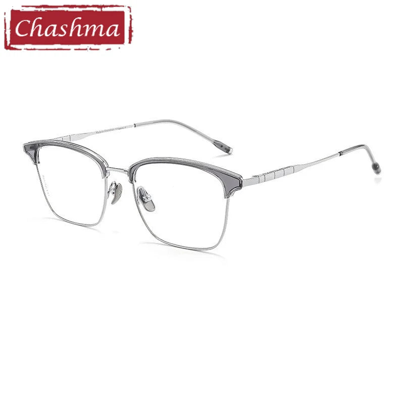 Chashma Unisex Full Rim Square Acetate Titanium Eyeglasses 871865