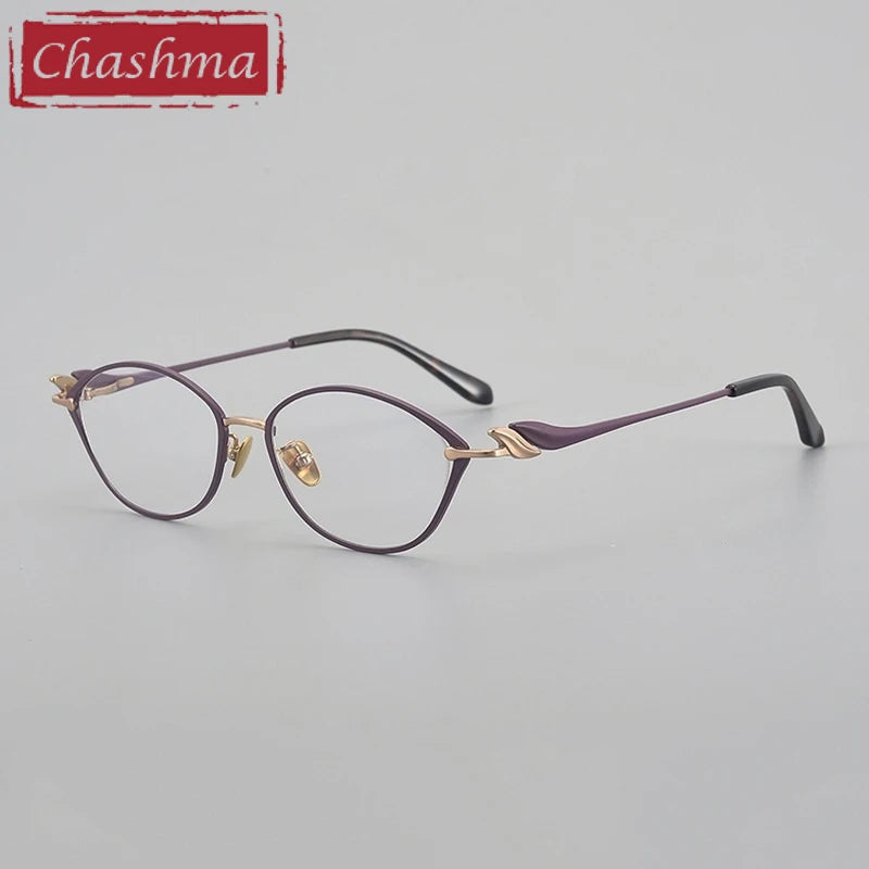 Chashma Ottica Women's Full Rim Oval Titanium Eyeglasses 67001