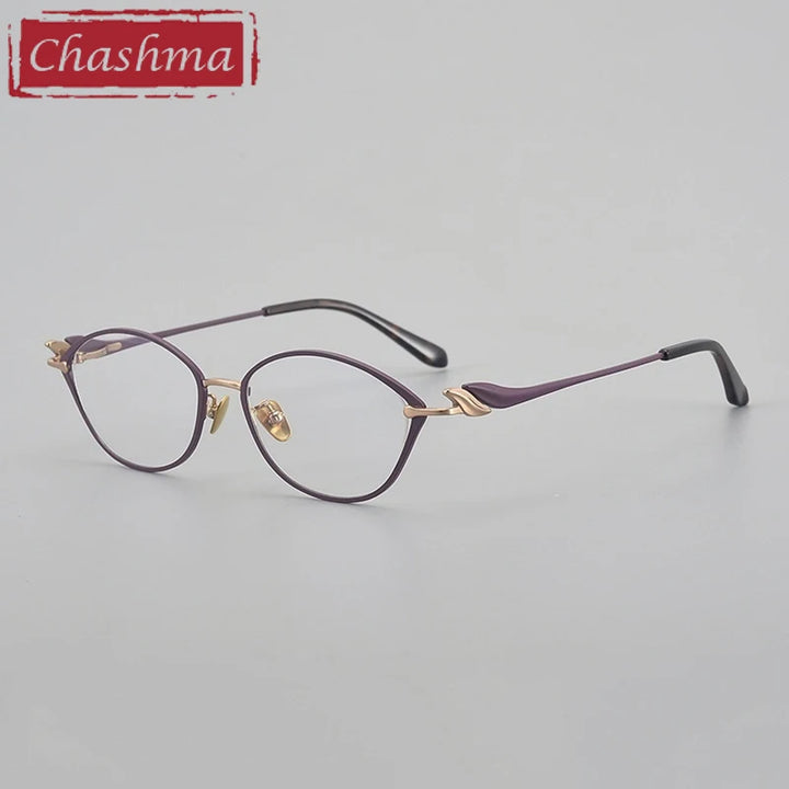 Chashma Ottica Women's Full Rim Oval Titanium Eyeglasses 67001