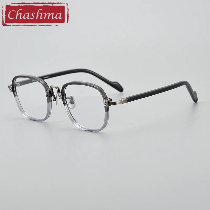 Chashma Unisex Full Rim Square Acetate Titanium Eyeglasses 190038.