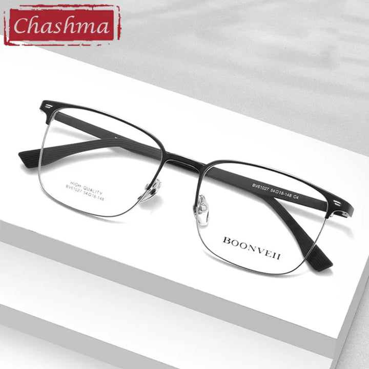 Chashma Unisex Full Rim Big Square Alloy Eyeglasses 61027 Full Rim Chashma   