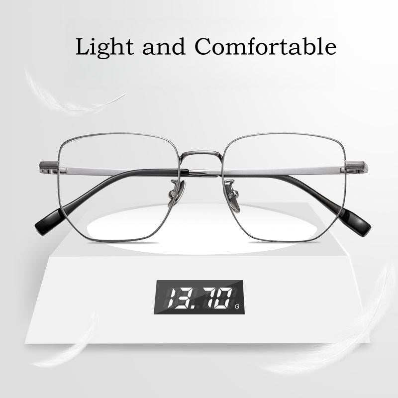 Yimaruili Unisex Full Rim Small Square Titanium Eyeglasses K5088 Full Rim Yimaruili Eyeglasses   