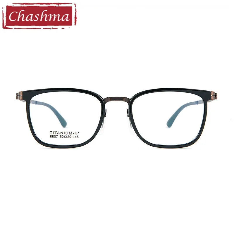 Chashma Unisex Full Rim Square Titanium Tr 90 Eyeglasses 8807 Full Rim Chashma   