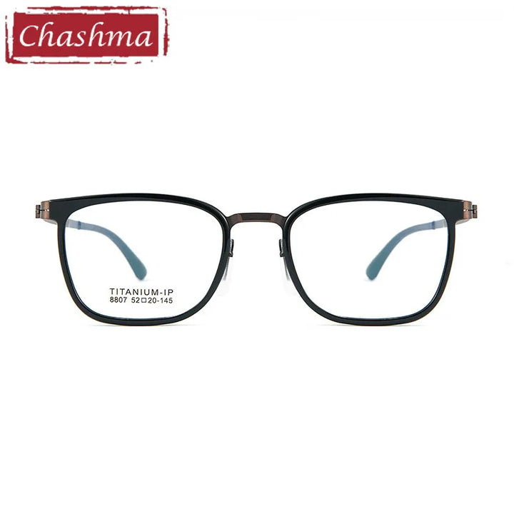 Chashma Unisex Full Rim Square Titanium Tr 90 Eyeglasses 8807 Full Rim Chashma   