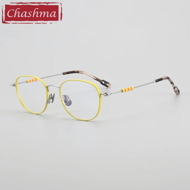 Chashma Women's Full Rim Oval Square Acetate Titanium Eyeglasses 778404