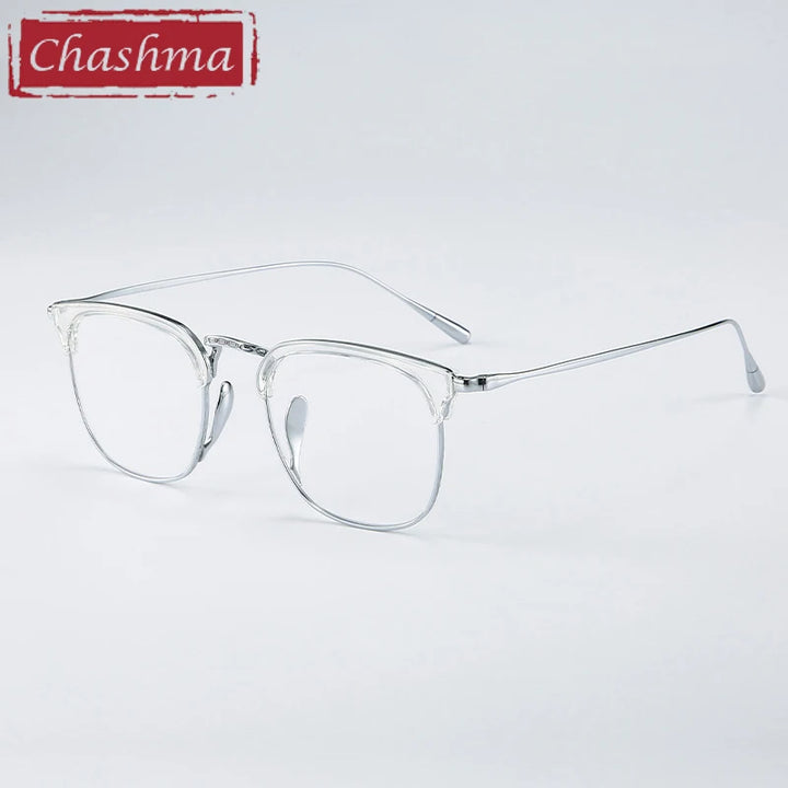 Chashma Ochki Men's Full Rim Square Titanium Acetate Eyeglasses 881902