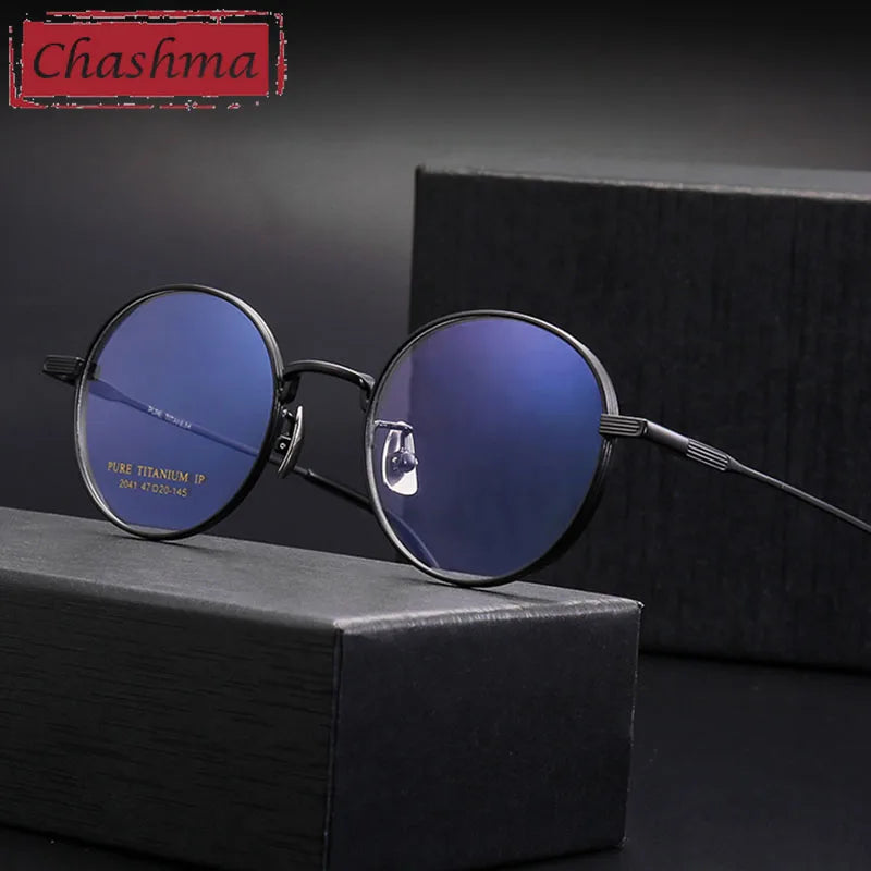 Chashma Unisex Full Rim Round Titanium Eyeglasses 2041 Full Rim Chashma   