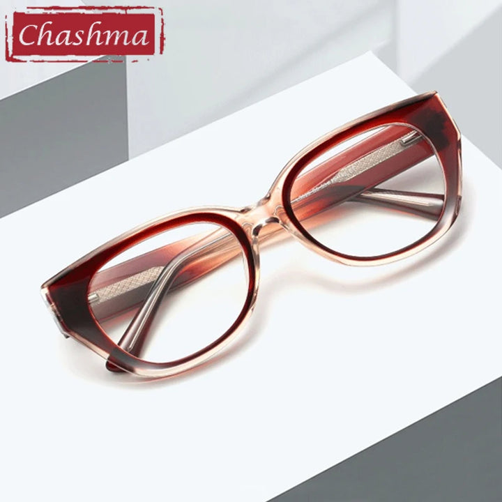 Chashma Ottica Women's Full Rim Cat Eye Tr 90 Titanium Eyeglasses 64020