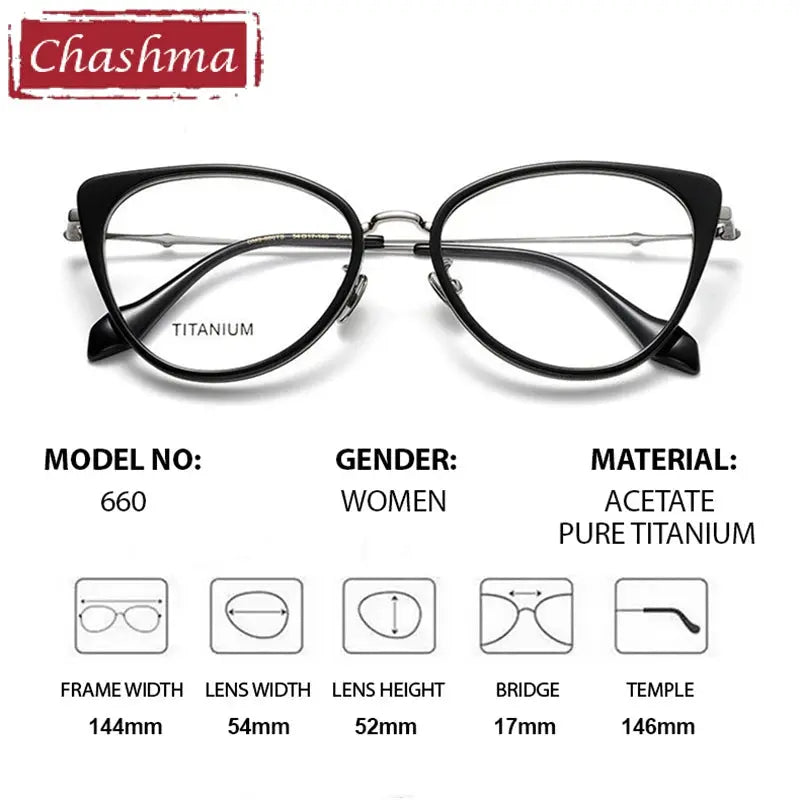 Chashmo Chashma Women's Cat Eye 8716660 Prescription Eyeglasses | FuzWeb