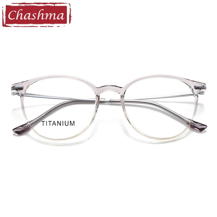 Chashma Ochki Women's Full Rim Round Tr 90 Titanium Eyeglasses 57017