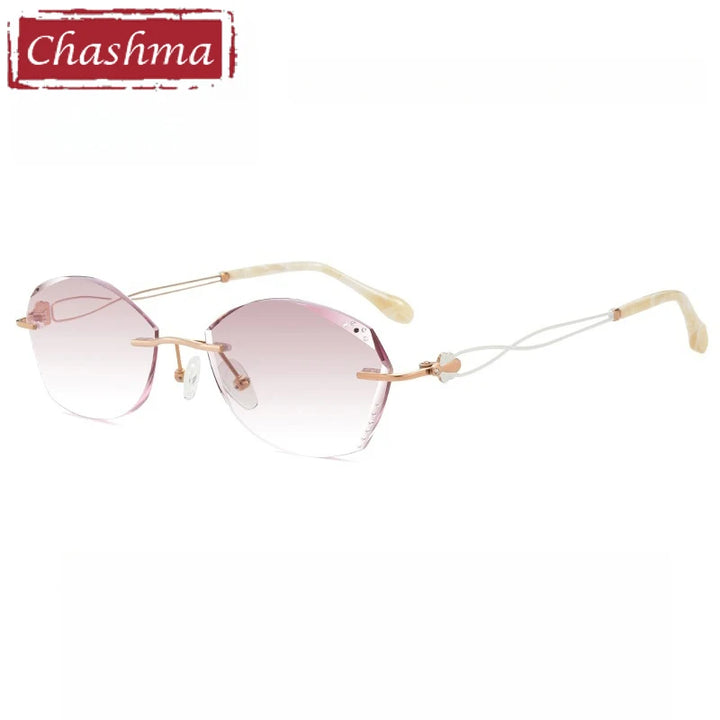 Chashma Women's Rimless Square Butterfly Titanium Eyeglasses 699138