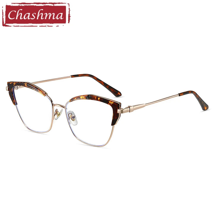 Chashma Women's Full Rim Square Cat Eye Tr 90 Alloy Eyeglasses 87325 Full Rim Chashma   