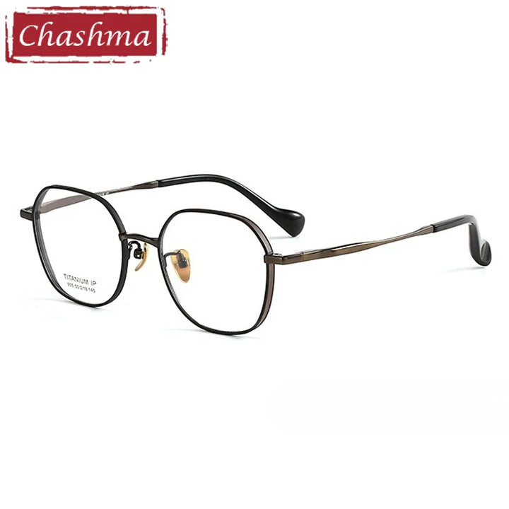 Chashma Ochki Women's Full Rim Polygon Titanium Eyeglasses 396955