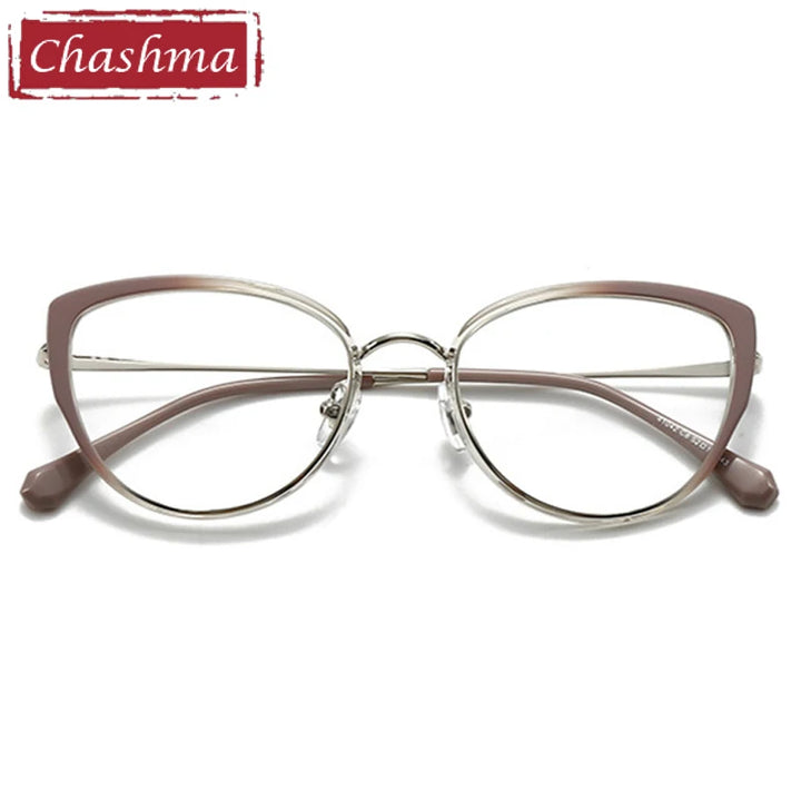 Chashma Ottica Women's Full Rim Cat Eye Acetate Alloy Eyeglasses 441042