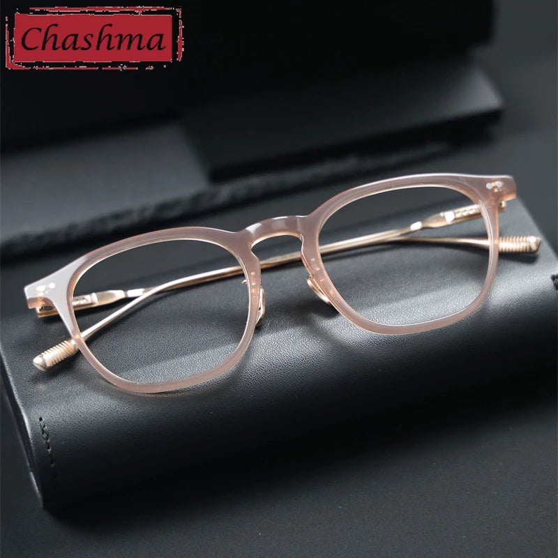 Chashma Ochki Women's Full Rim Round Acetate Alloy Eyeglasses 803100