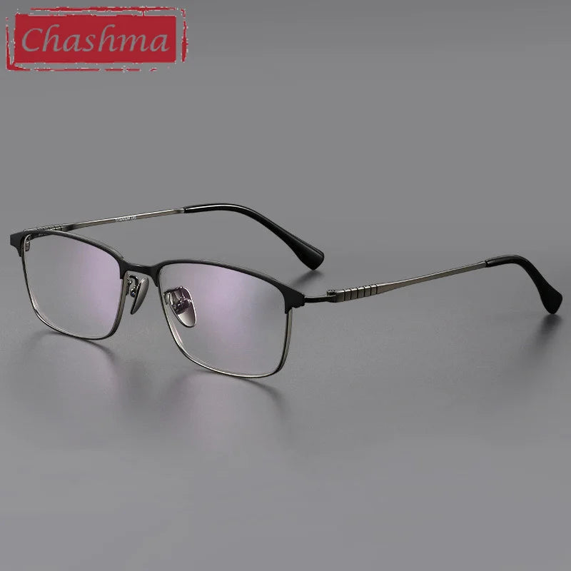 Chashma Men's Full Rim Square Brow Line Titanium Eyeglasses 885941.