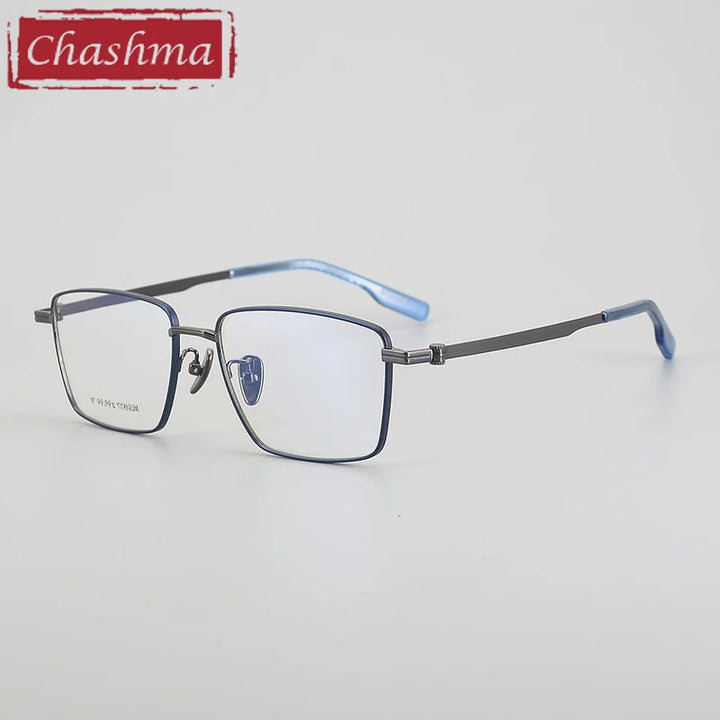Chashma Unisex Full Rim Polygon Square Titanium Eyeglasses 886021