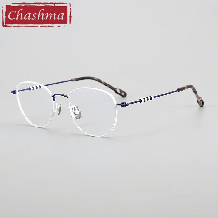 Chashma Women's Full Rim Oval Square Acetate Titanium Eyeglasses 778404