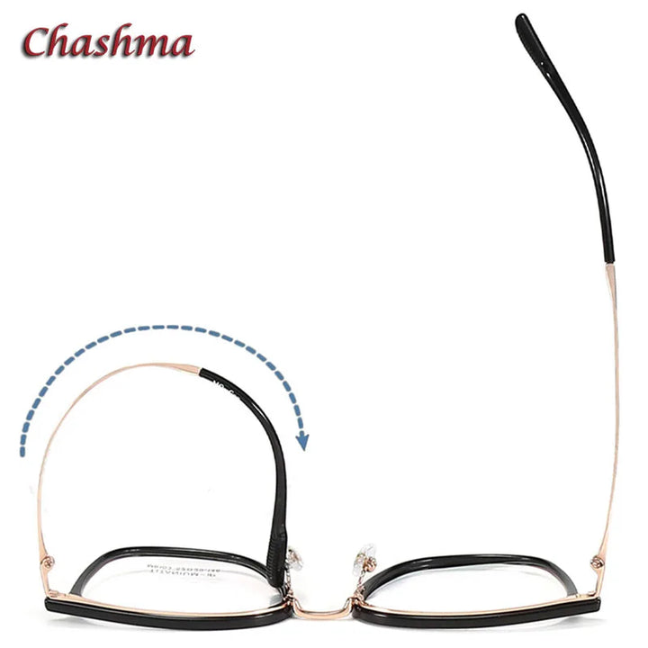 Chashma Ochki Women's Full Rim Square Tr 90 Titanium Eyeglasses 8103 Full Rim Chashma Ochki   