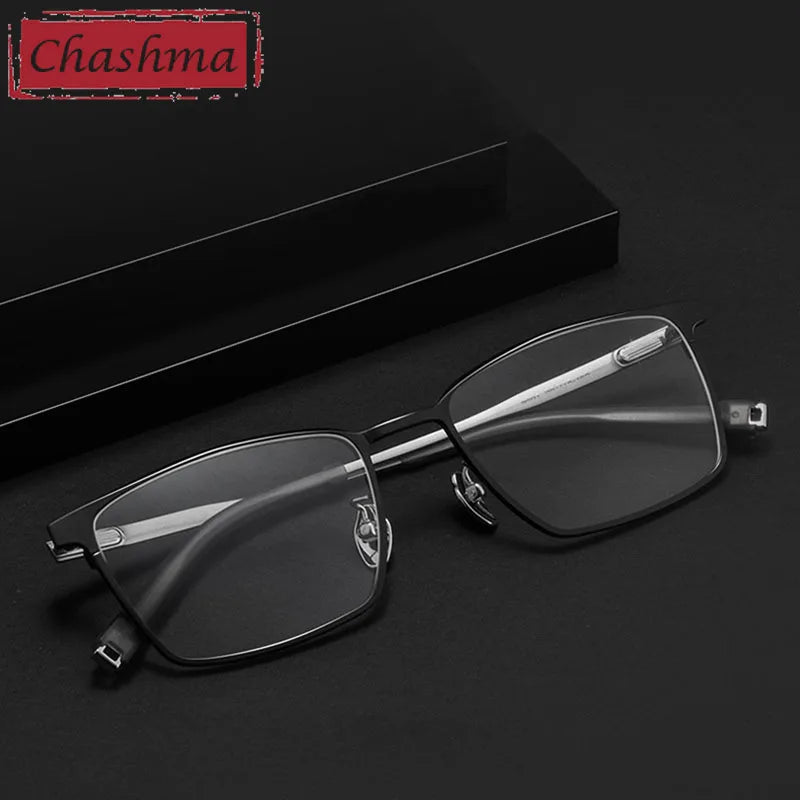 Chashma Unisex Full Rim Square Titanium Eyeglasses 9861 Full Rim Chashma   