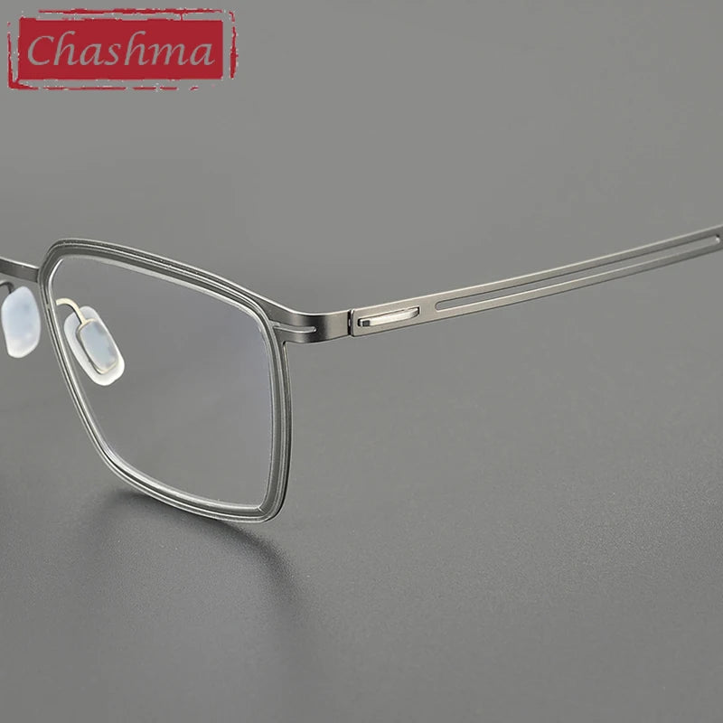 Chashma Unisex Full Rim Square Acetate Titanium Eyeglasses 9922 Full Rim Chashma   