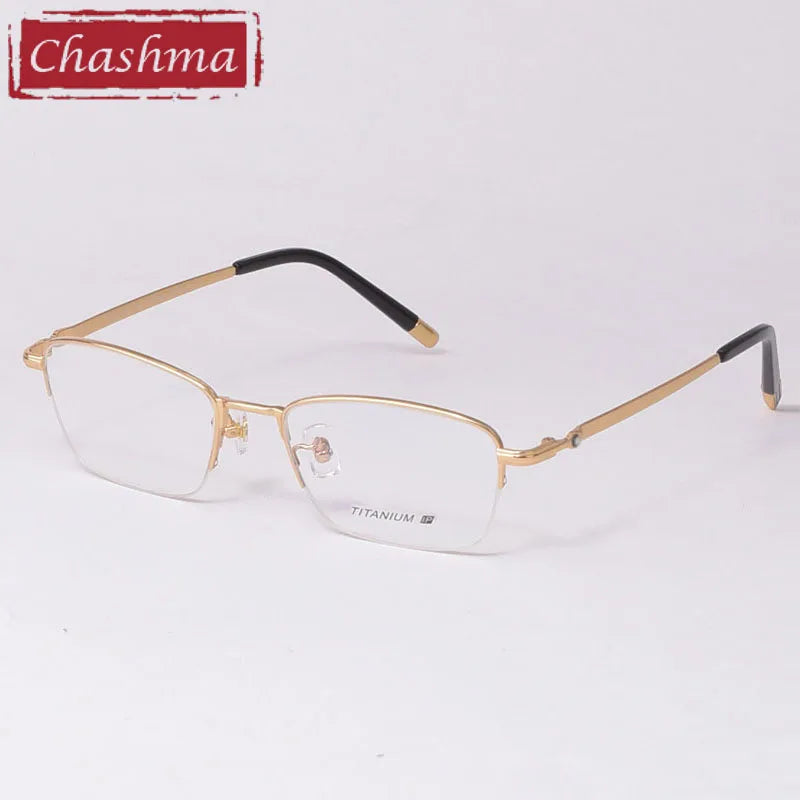 Chashma Unisex Semi Rim Square Oval Titanium Eyeglasses 0133 Semi Rim Chashma   