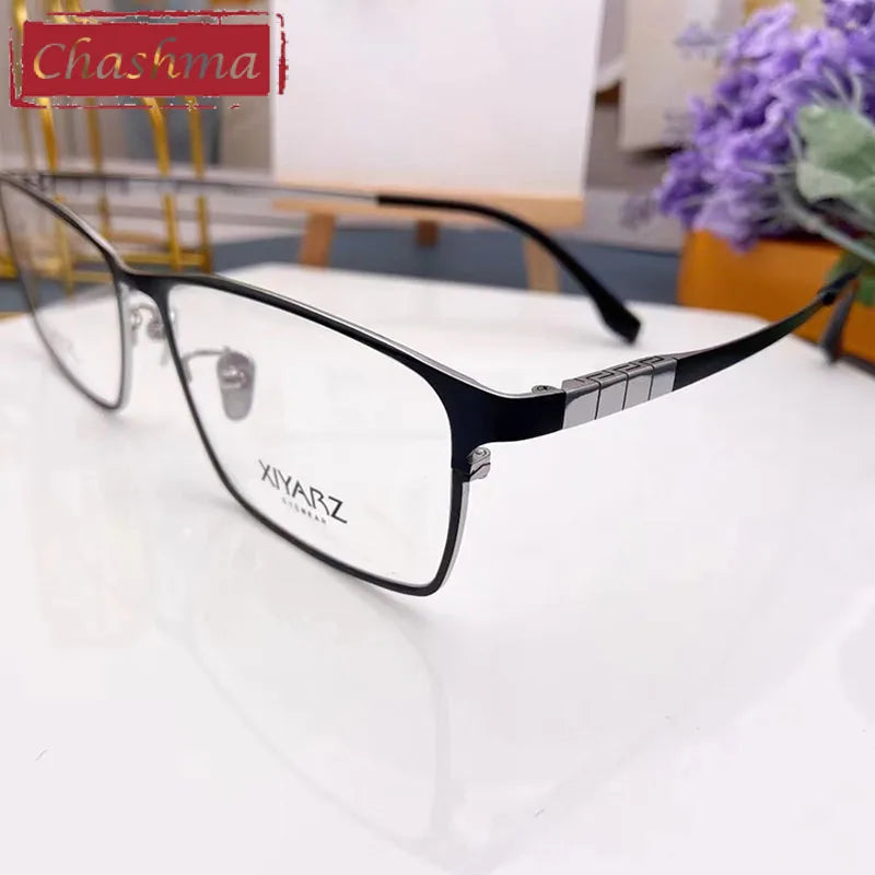 Chashma Men's Full Rim Big Square Titanium Eyeglasses 2059 Full Rim Chashma   