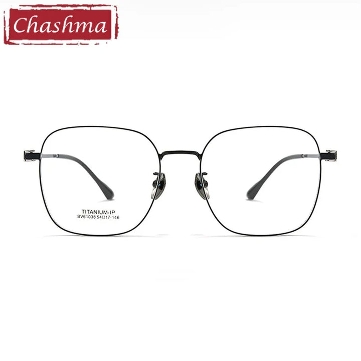 Chashma Unisex Full Rim Square Titanium Eyeglasses 61038 Full Rim Chashma   