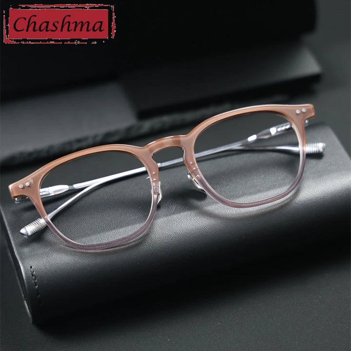 Chashma Ochki Women's Full Rim Round Acetate Alloy Eyeglasses 803100