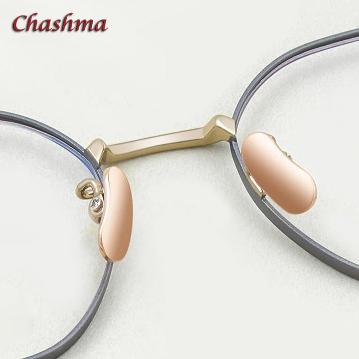 Chashma Ochki Unisex Full Rim Polygon Titanium Eyeglasses 6145 Full Rim Chashma Ochki   