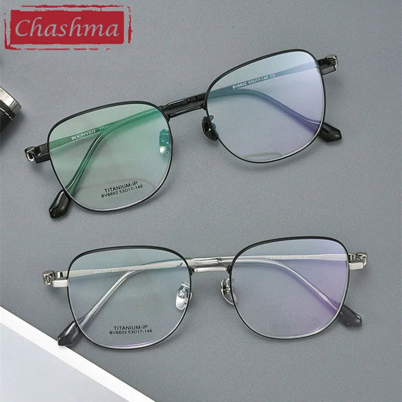 Chashma Unisex Full Rim Square Titanium Eyeglasses 6602 Full Rim Chashma   