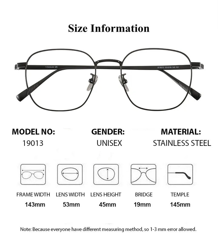 Chashma Unisex Full Rim Square Alloy Eyeglasses 19013 Full Rim Chashma   