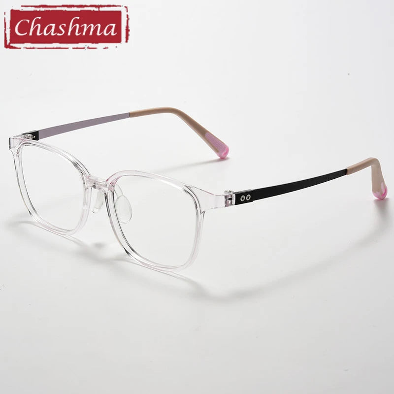 Chashma Ochki Unisex Full Rim Square Tr 90 Titanium Tr 90 Eyeglasses 396010