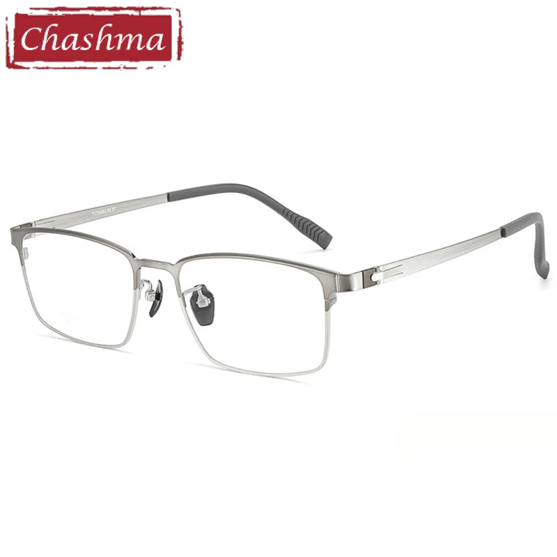 Chashma Ochki Men's Full Rim Big Square Titanium Eyeglasses 631287