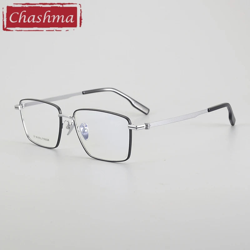 Chashma Unisex Full Rim Polygon Square Titanium Eyeglasses 886021