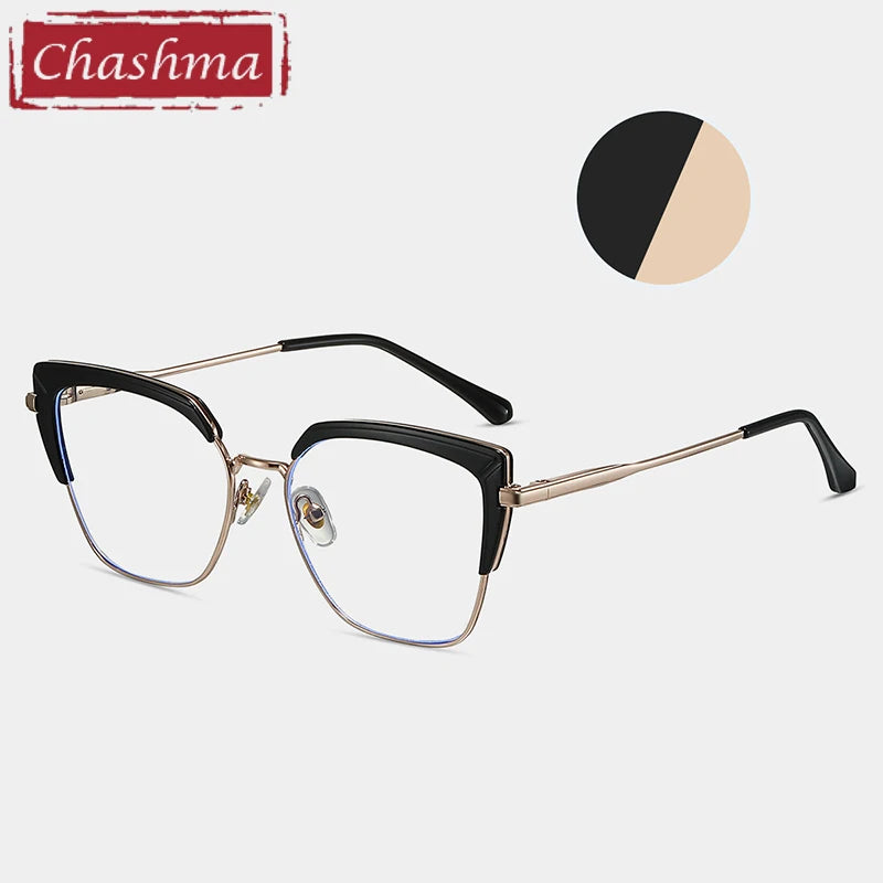 Chashma Women's Full Rim Cat Eye Tr 90 Titanium Eyeglasses 87318 Full Rim Chashma   