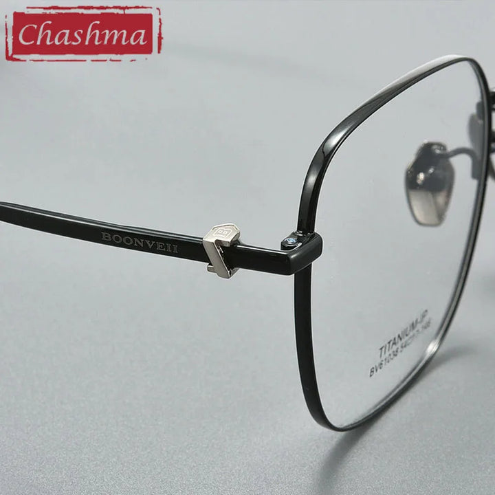 Chashma Unisex Full Rim Square Titanium Eyeglasses 61038 Full Rim Chashma   