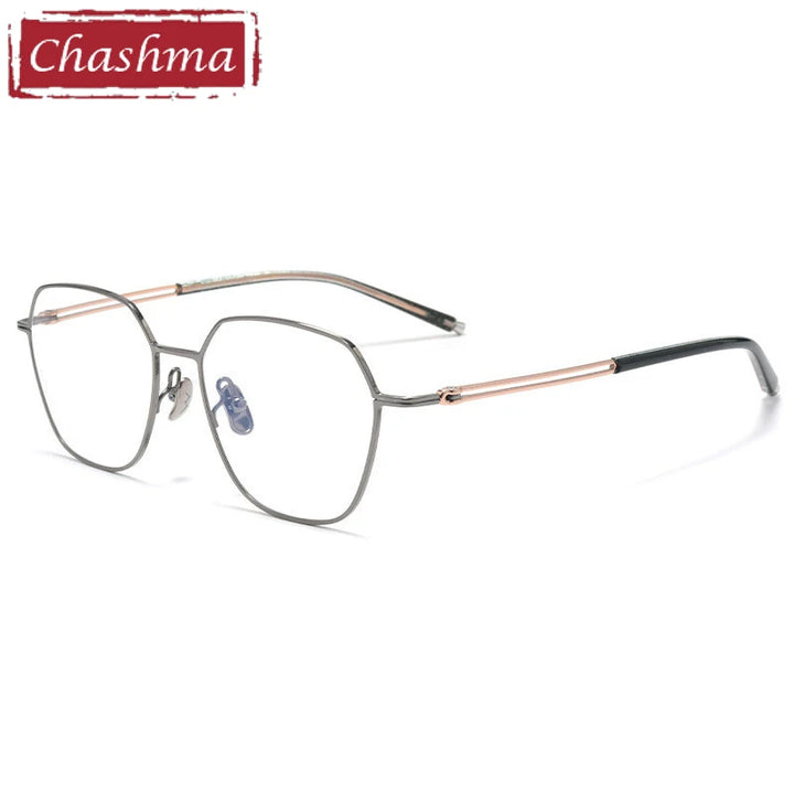 Chashma Ottica Women's Full Rim Polygon Square Titanium Eyeglasses 62831