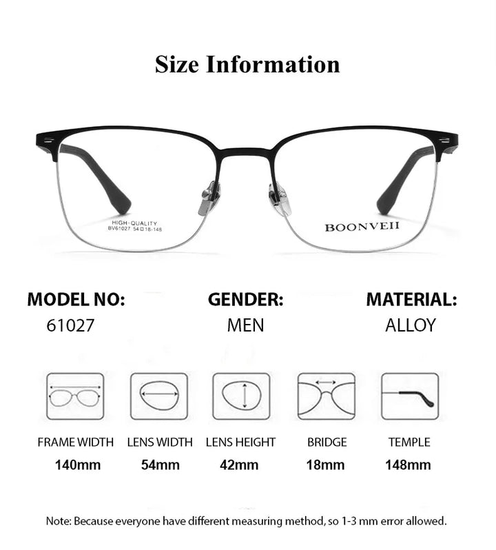 Chashma Unisex Full Rim Big Square Alloy Eyeglasses 61027 Full Rim Chashma   