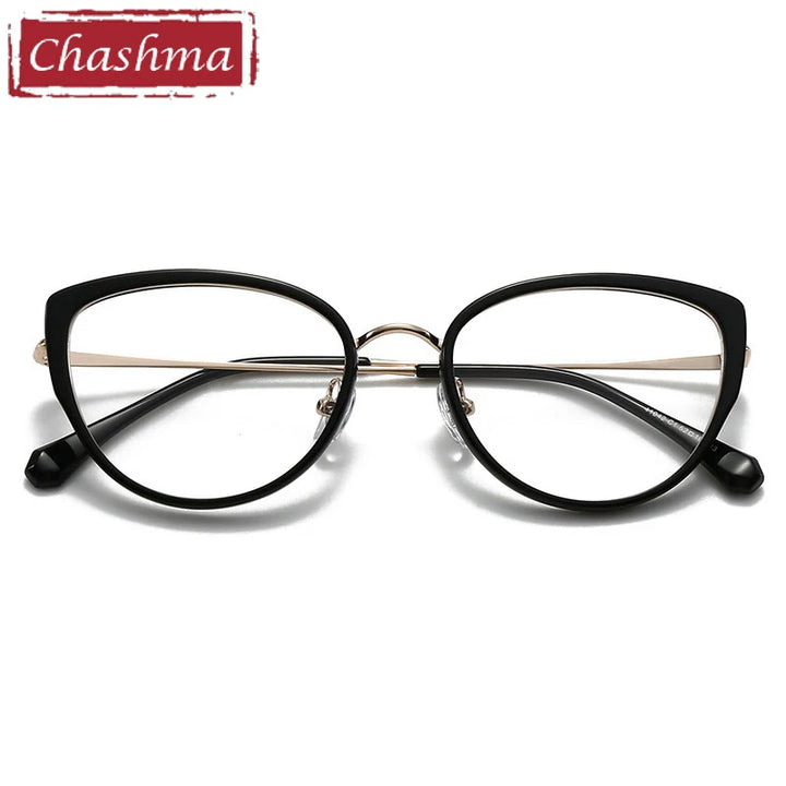 Chashma Ottica Women's Full Rim Cat Eye Acetate Alloy Eyeglasses 441042