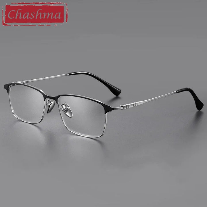 Chashma Men's Full Rim Square Brow Line Titanium Eyeglasses 885941.