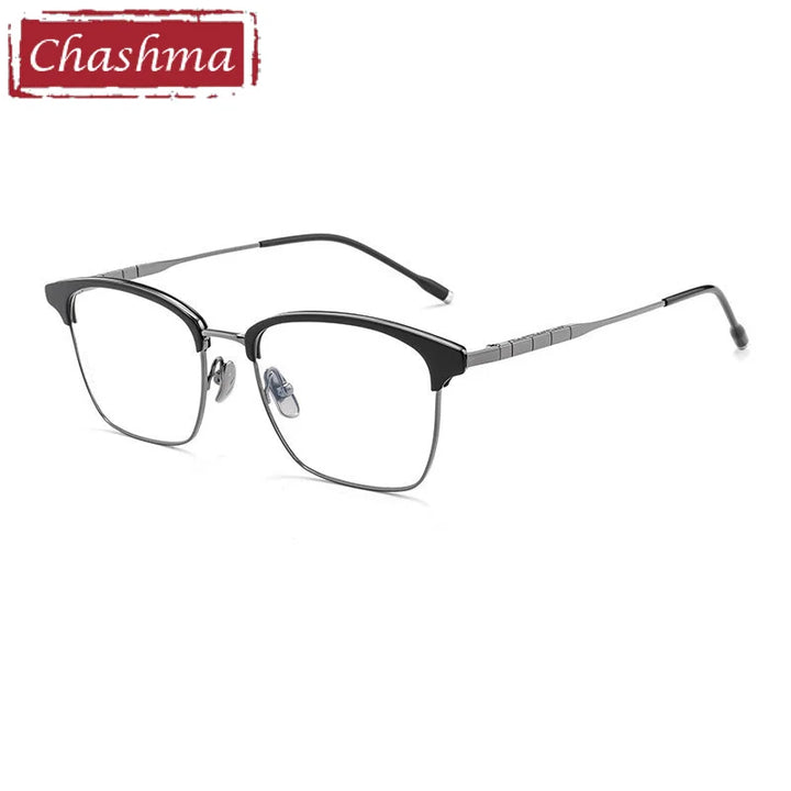Chashma Unisex Full Rim Square Acetate Titanium Eyeglasses 871865