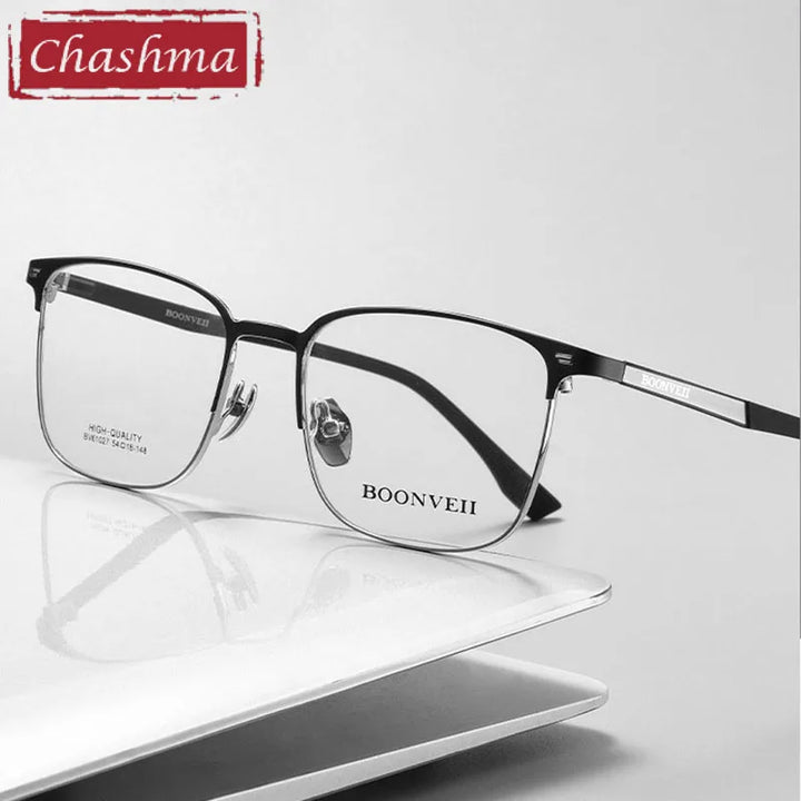 Chashma Unisex Full Rim Big Square Alloy Eyeglasses 61027 Full Rim Chashma   