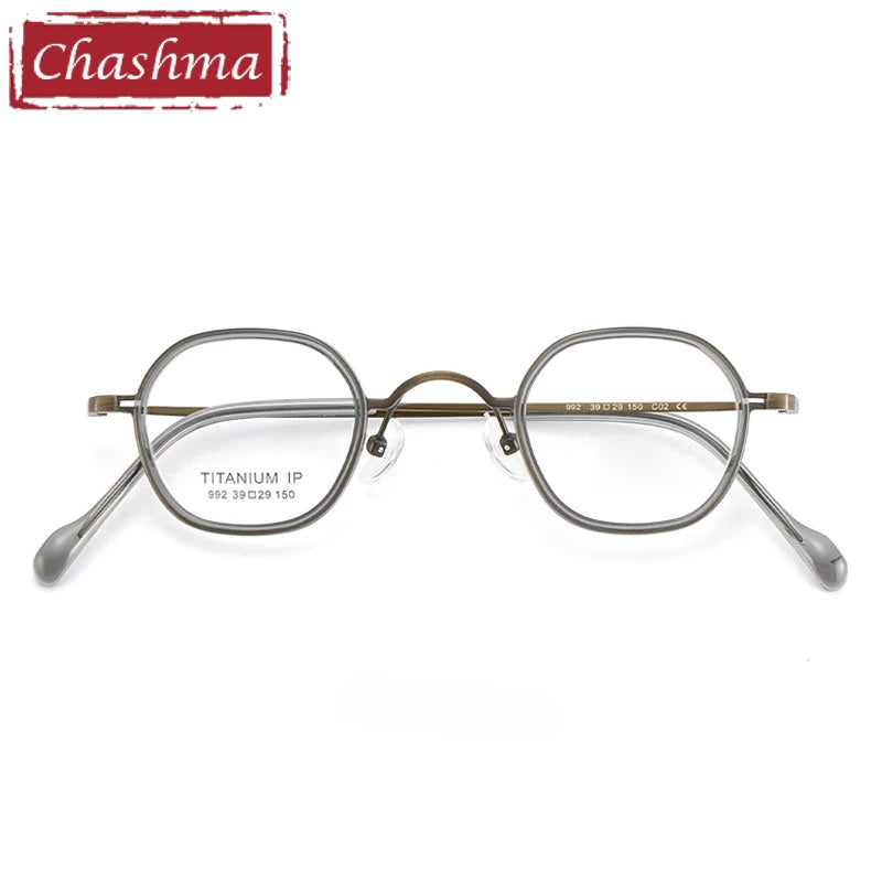 Chashma Ochki Women's Full Rim Oval Round Titanium Eyeglasses 396922