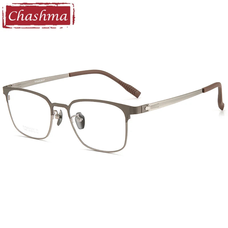 Chashma Ochki Unisex Full Rim Square Titanium Eyeglasses 881282