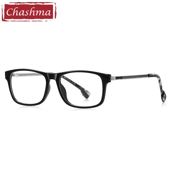 Chashma Ottica Unisex Full Rim Square Tr 90 Titanium Eyeglasses 73204
