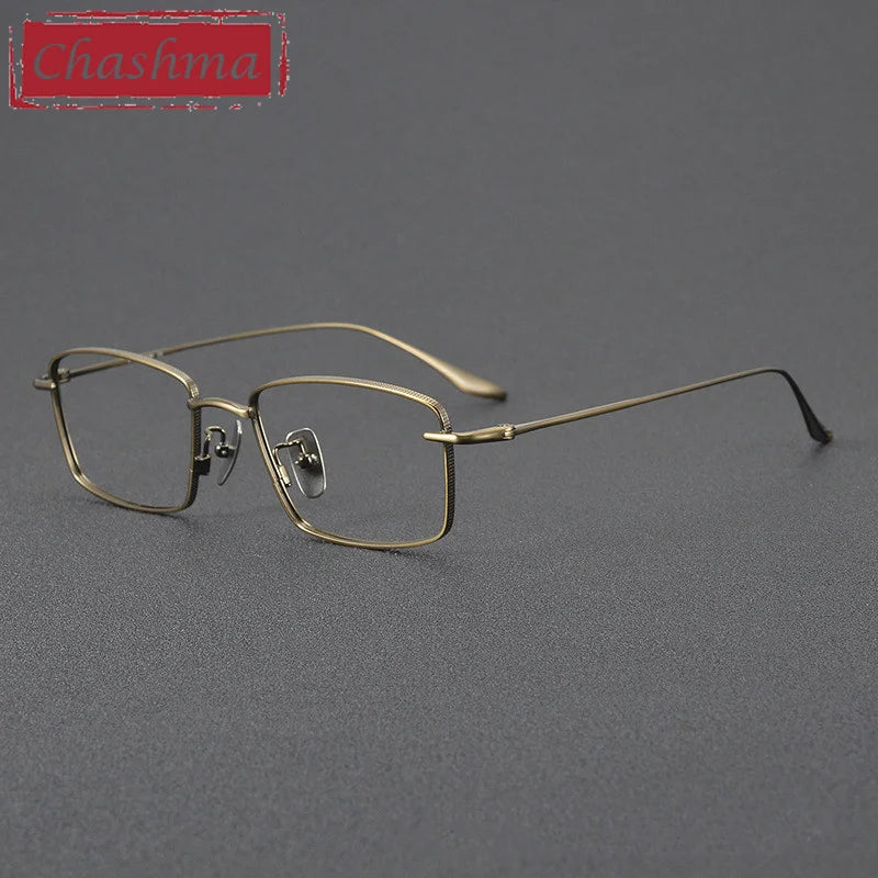 Chashma Men's Full Rim Polygon Square Titanium Eyeglasses 778417